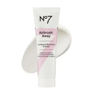 No7 Airbrush Away Radiance Boosting Foundation Primer - Illuminating Glow Primer for Seamless Makeup Application - Leaves Skin Dewy, Smooth & Radiant - Extends Makeup Wear (30ml)