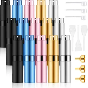 Portable Perfume Atomizer, 24pcs/set 8ml Perfume Atomizer & Accessories, Reusable Perfume Spray Bottle, Multicolor Travel Perfume Atomizer for Women & Men
