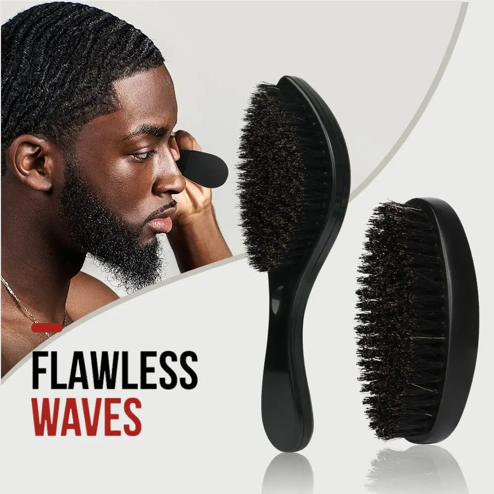 Men's Beard Brush Set, 2 Piece Beard Grooming Kit, Soft Bristle Beard Comb & Shaping Tool, Ideal Gift for Father's Day & Valentine's Day, Dual Set Grooming Kit, Soft Bristles Brush