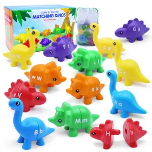 Dinosaur Alphabet Matching Toy - 26 PCS Double-Sided ABC Letters Fine Motor Skills Montessori Learning - Preschool Educational Classroom Gift for 3-5 Year Olds Boys Girls #giftsforkids #educationaltoys