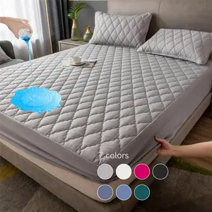 Waterproof Mattress Cover Set, 3 Counts/set Including 1 Count Fitted Sheet & 2 Counts Pillowcase, Soft Comfortable Breathable Bedding Set for Bedroom, Breathable Sheets