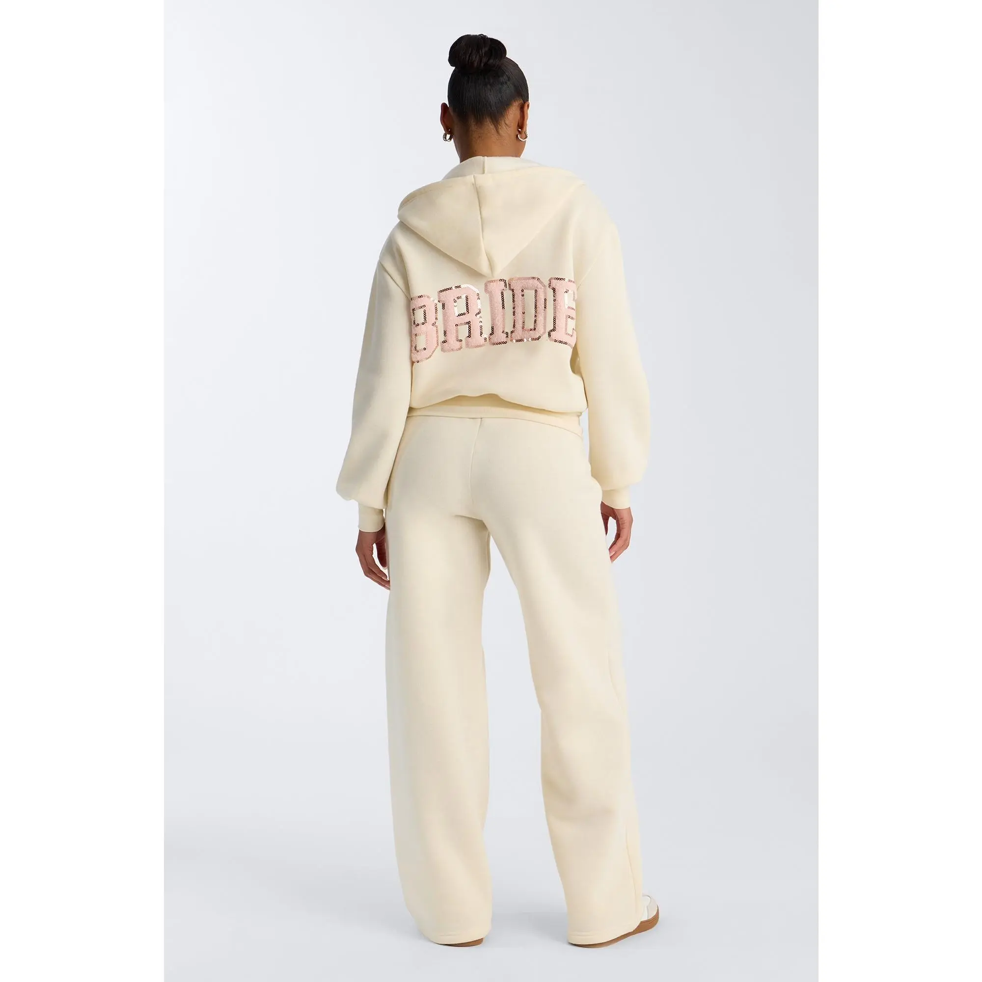 Bride To Be Fleece Pant Set - White/Pink