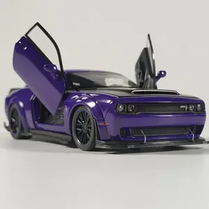 1:32 RC Model Car Challenger SRT Hellcat Redeye V8 Alloy Metal Diecast American Muscle Sports Car, Magnetic Building Tiles Set with Red-White Blocks & Racing Green DIY Rose Bouquet, Engine Kit for Hobby Collection, Decor & Christmas Gifts, Remote Control,