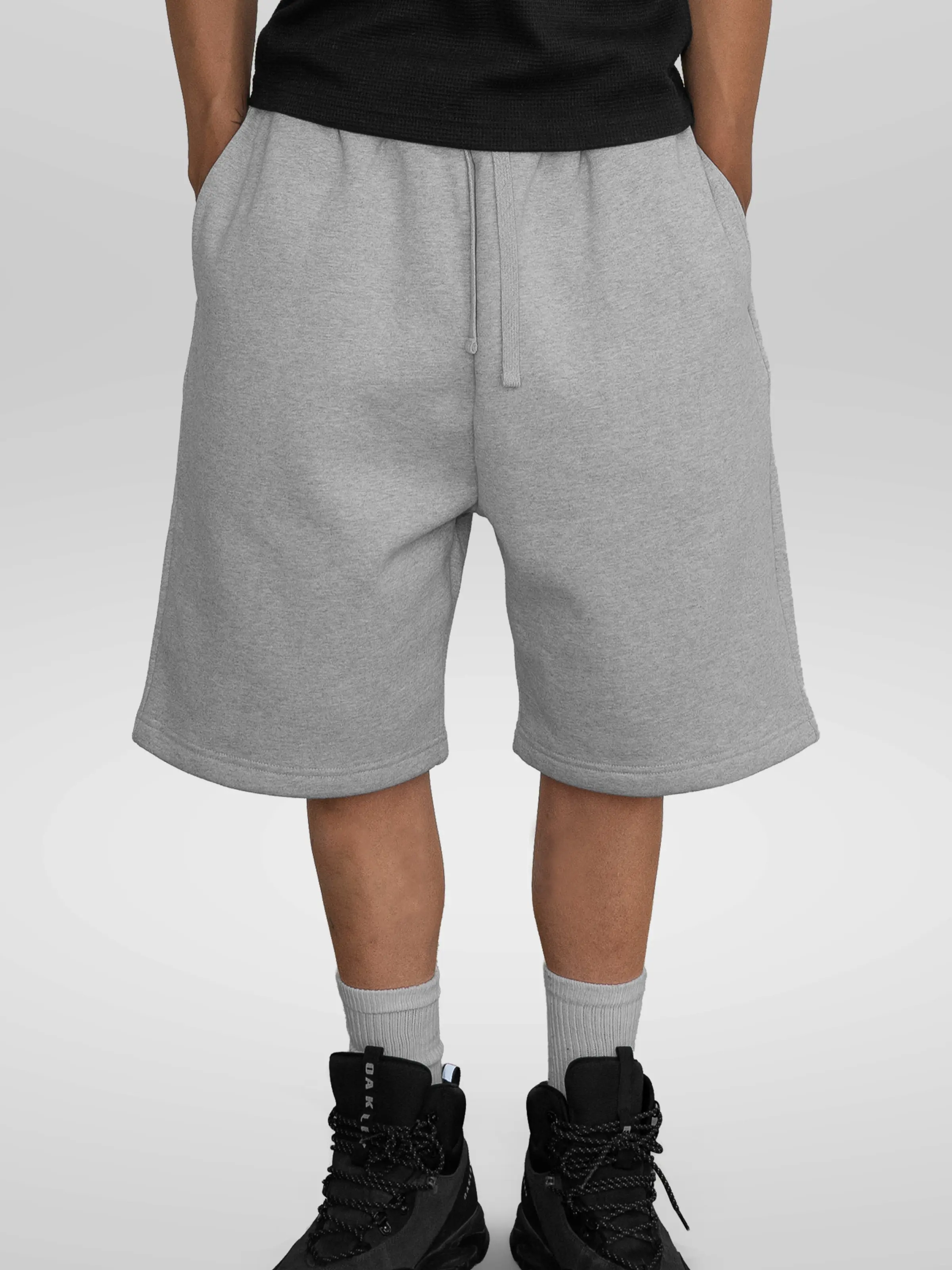 'Heather Grey' Baggy Sweat Shorts