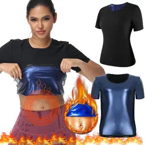 Women's Sauna Sweat Shirt - Tummy Control Sweat Sauna Vest Compression Shapewear - Sweat-Enhancing Workout Top Sauna Suit Top Sauna Top