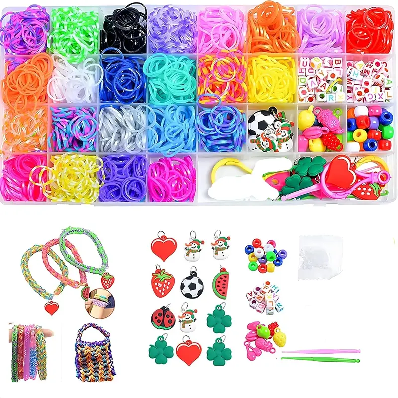2000+Rubber Band Bracelet Kit, Loom Bracelet Making Kit for , Rubber Bands Refill Loom Set, Rubber Bands for Bracelet Making Kit for