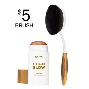 tarte Key Largo GLOW bronzing body stick & brush -  - sunkissed glow body makeup & smoothing body brush