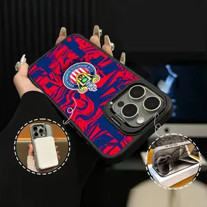 Chivas Guadalajara Mexican football club Style Design Magsafe Casing For iphone 17 16 15 14 13 12 11 PRO PLUS MAX AIR Hard TPU Metal lens frame Film Shockproof Protection Anti-Drop Protective Protector Camera Holder Phone Cases Shell Cover L1736