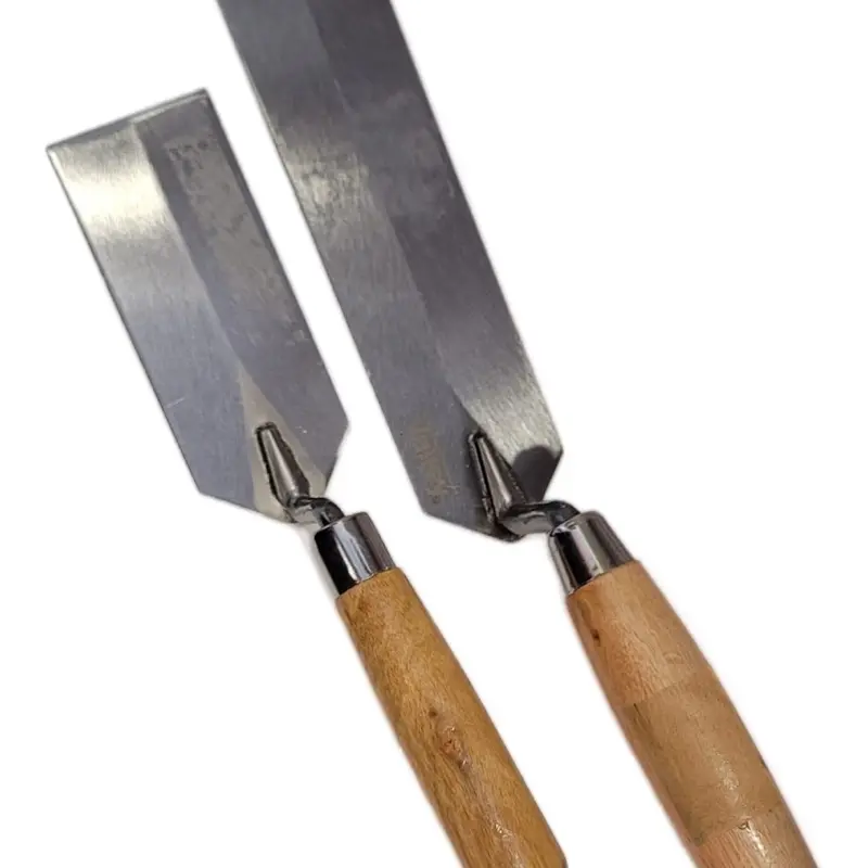2-Piece Masonry Margin Trowel Set (2"X5" & 2"X8") with Hardware Handle, Concrete Hand Tool, Construction Work Tool for Home Repair