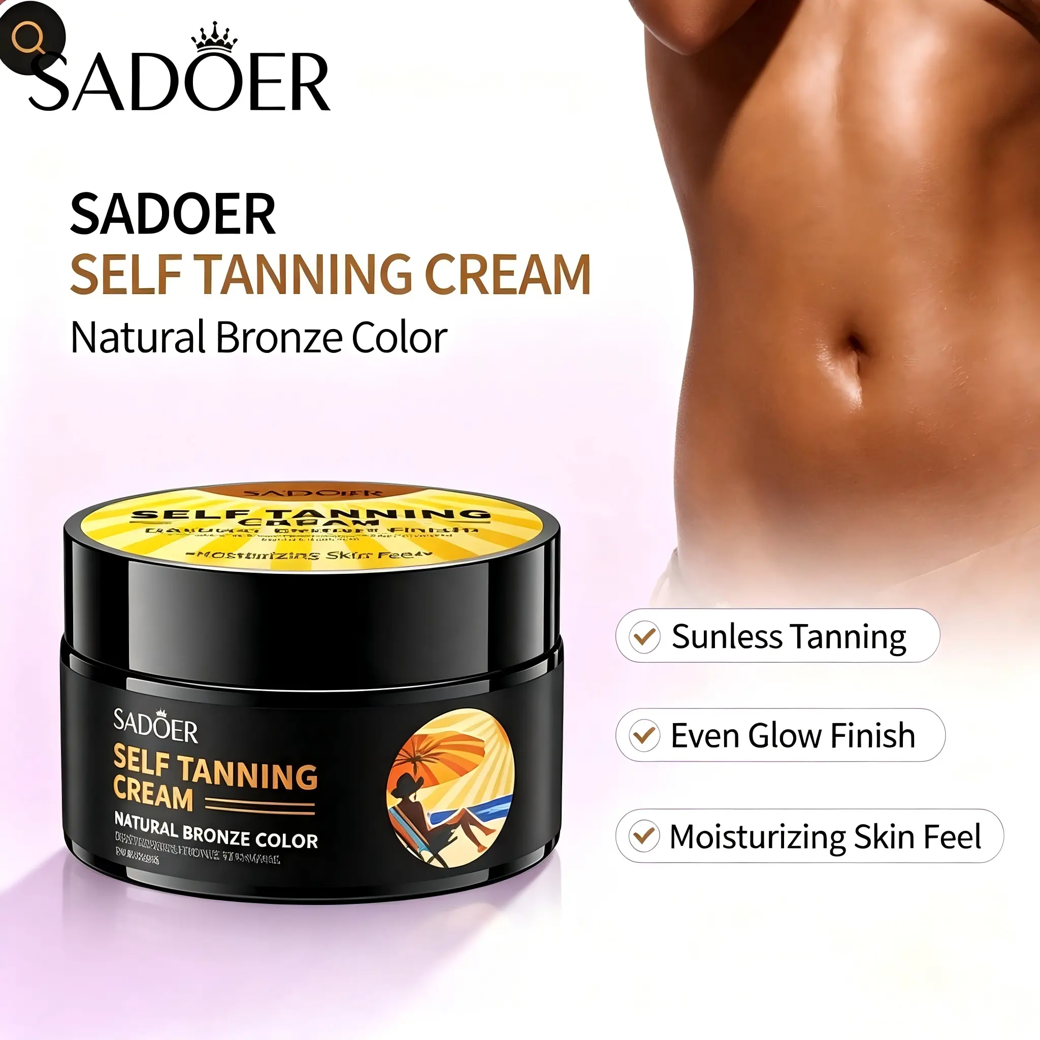 Carroten Gold Shimmer Tanning Gel | Bronzing Tan Accelerator | Non-Greasy, Water-Resistant with Carrot & Coconut Oil | Vitamin A & E For Moisture & Hydration | Made in Greece | 5 Fl Oz