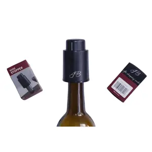 JB Wine Stopper Stainless Steel & Silicone Preserver for 7 Days Freshness Easy Seal & Remove for Red & White Wine Bottles with Measuring Scale