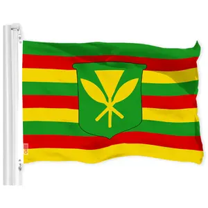 G128 Hawaii Kanaka Maoli Flag | 3x5 Ft | LiteWeave Pro Series Printed 150D Polyester | Indoor/Outdoor, Vibrant Colors, Brass Grommets, Thicker and More Durable Than 100D 75D Polyester