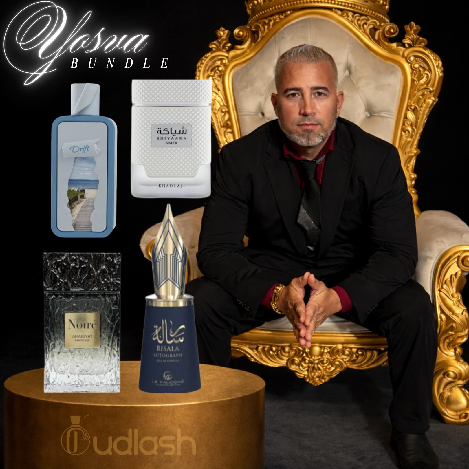 arabiyat El Yosva Multi-Pack Bundle - Unisex Eau De Parfum (100 ML) with Arabiyat Noire, Riiffs Seasons Drift, Shiyaaka Snow, Risala Autograph, Spicy Nuances & Warm Wood Aromatic Notes