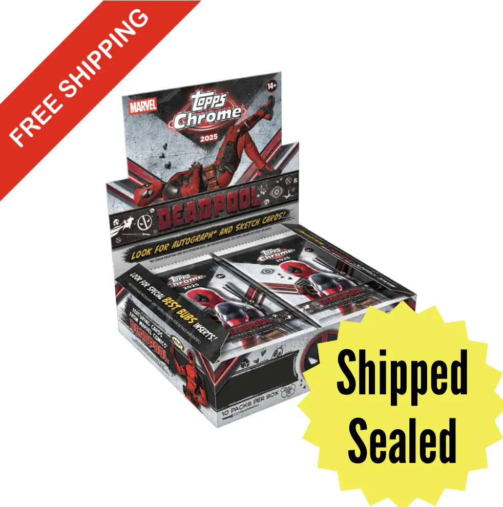 *SHIPPED SEALED* 2025 Topps Chrome Marvel Deadpool Hobby Box