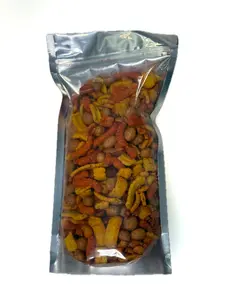 Cacahuate Fiesta- Tamarindo, Cacahuate, Cacahuate Japones, Pepita y Frituras de Maiz 1 lb | Mexican-style spicy party snack mix with peanuts, corn chips, and pumpkin seeds.
