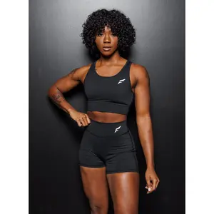 ASCEND ARC MESH BRA - BLACK