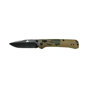 Ozark Trail 7.5 inch Multicam Slide Lock Folder Folding Knife with Ball Bearing 3.3 inch D2 Blade Belt Clip