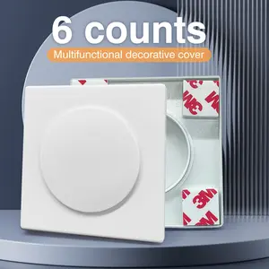 6 Counts Wall Split Flange Covers, ABS Split Flange for Air-Conditioning Holes,Hassle-Free Installation