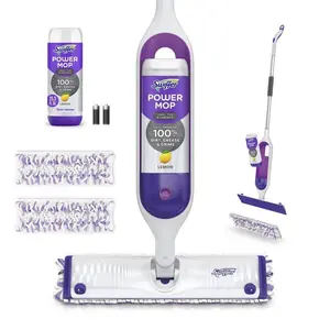 Power Mop Vinyl, Tile & Laminate Floor Starter Kit (1-Power Mop, 2-Pads, Cleaning Solution and Batteries)