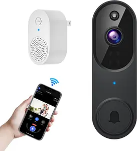Wireless Wi-Fi Video Doorbell Camera with Two Way Audio, AI Motion Detection, Night Vision and Cloud Storage, 2.4G Wi-Fi only wifi