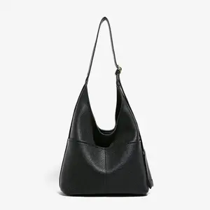 RVERICH Hobo Tote Bags for Women Soft PU Leather Tote Bag Designer Shoulder Purse with Inner Pocket Adjustable Strap Slouchy Bag for Work Shopping
