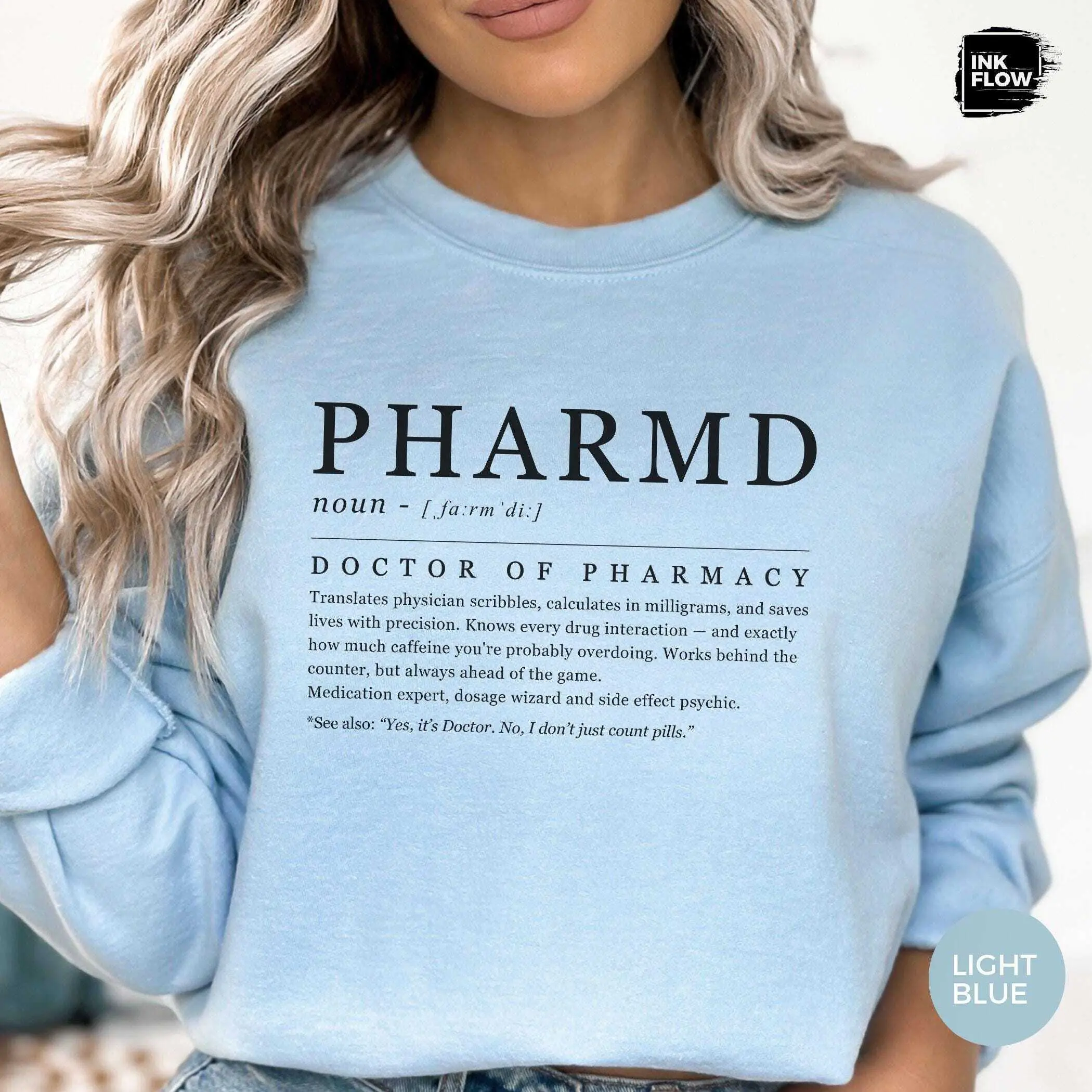Funny Definition PHARMD Short Sleeve T-Shirt / Sweatshirt & Hoodie, Doctor of Pharmacy Sweater, Pharmacist Hoodie, Pharmacist Graduation Gift for Her, Med School Student