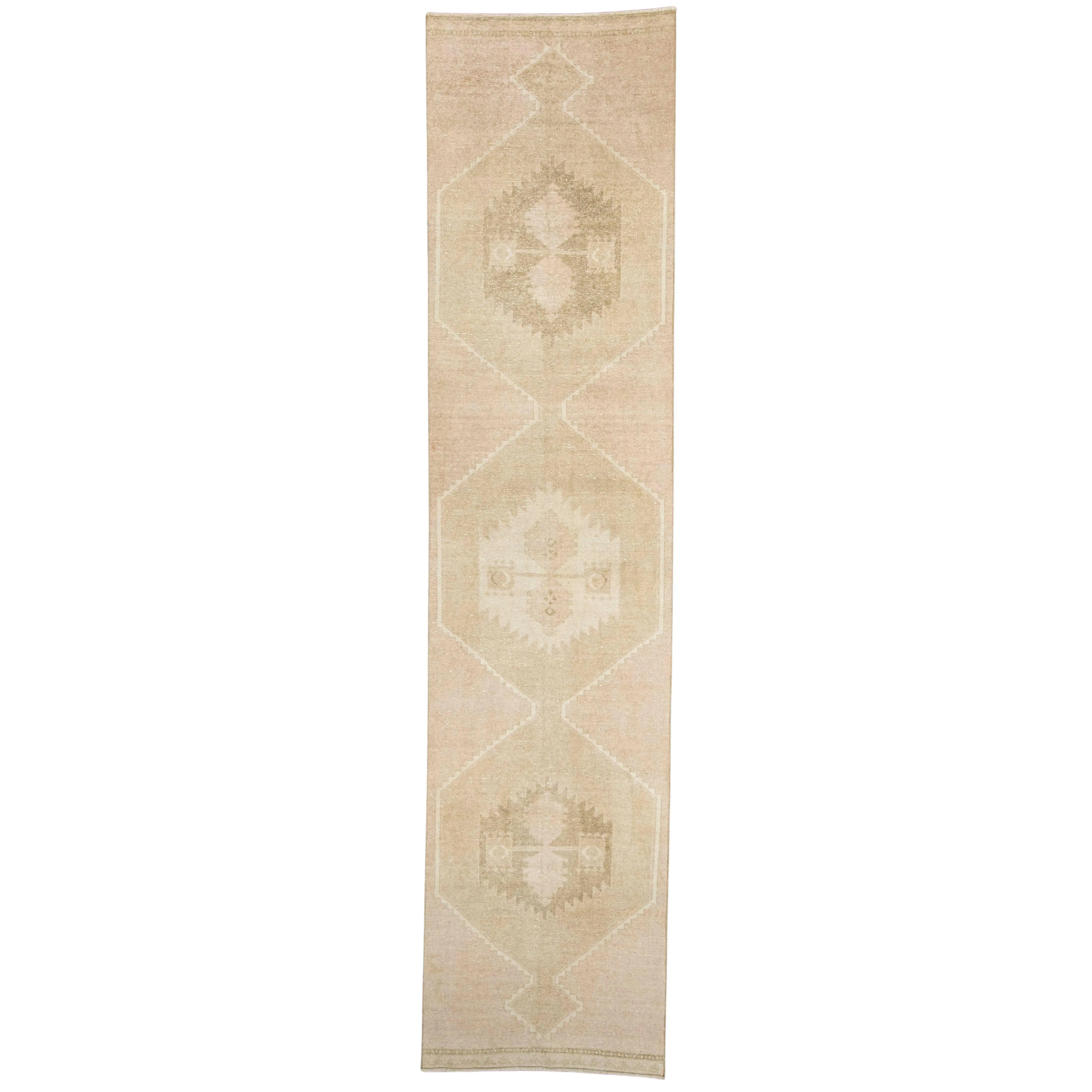 Turkish Vintage Runner Rug 3' x 12'8" #24427