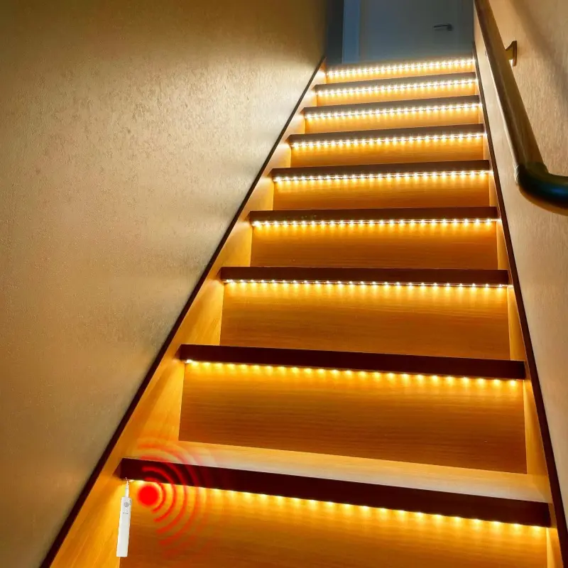 USB Motion Sensor LED Strip Light, Flexible Lighting for Stairs, Hallways, and Balconies, Indoor Outdoor Wedding Decoration, Ambient Lighting, Light Dimmable, Led Adjustable Lighting, Interior Led Lights, Adjustable Leds, Led Light Up