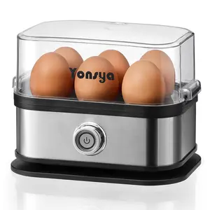 Rapid Egg Cooker Electric 6 Eggs Capacity, Soft, Hard Boiled, Omelet Maker Egg Poacher BPA Free