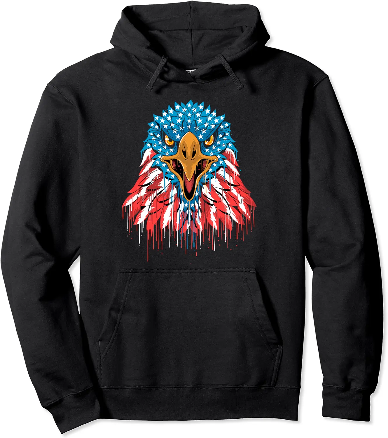 Dripping Paint USA American Eagle Pullover Hoodie - Diegoort Shop 56B09QLJT5FG