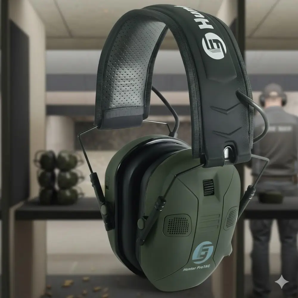 Professional ANC Tactical Headset - Active Noise Cancellation, Sound Monitoring, Ear Protection for Shooting, Industrial Work, Hunting, and Outdoor Use. Comfortable, Sweat-Resistant Earpads for Noise Reduction.