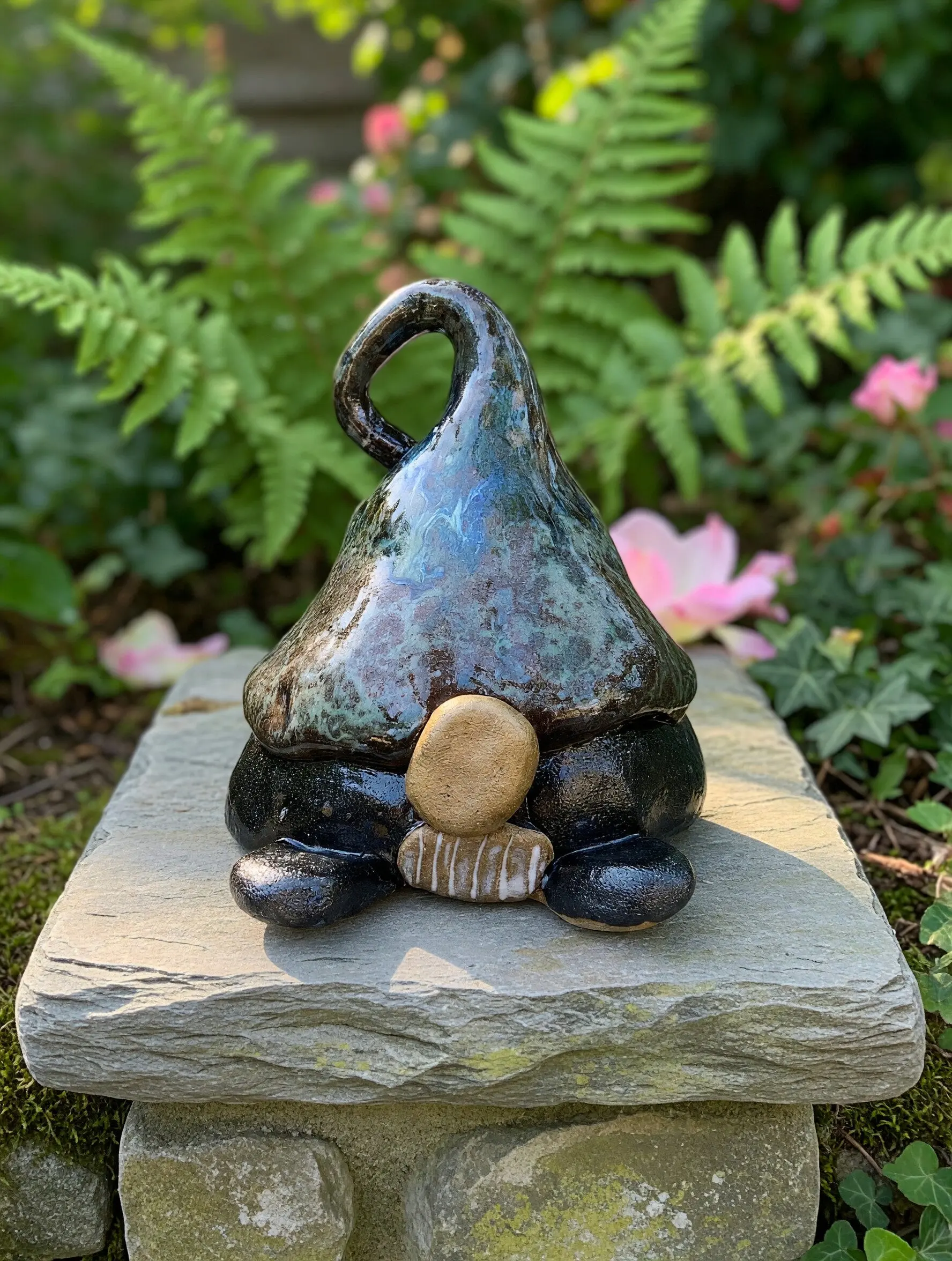 Handmade Clay Shimmery  Gnome