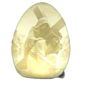 3D Lithophane Jesus Passion Religious Artwork for Home Decor and Spiritual Reflection