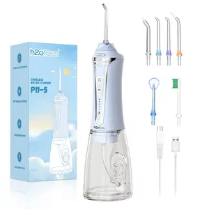 h2ofloss Water Dental Flosser -5 Modes Portable Oral Irrigator Braces Rechargeable & IPX7 Waterproof Teeth Cleaner for Home TravelP11-5BLUE