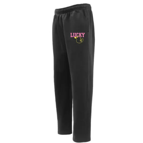 Lucky Duckling Open Bottom (Skinny Leg) Sweatpants*Black