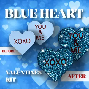 Blue Heart Bedazzling Kit