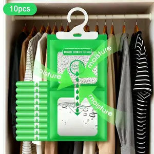 Moisture Absorbers 10 Pack Set, Hanging Closet Dehumidifier Bags, Hangable Humidity Packs, Desiccant, Closet Dehumidifiers With Fragrance Free, Moisture Absorbers For Closet