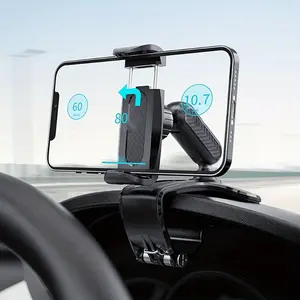 2pcs Car Cell Phone Holder Car Holder Mount Stand GPS Car Mount Dashboard For Dash Board Portable Auto Clip Smartphone Stand Bracket for iPhone Samsung Xiaomi