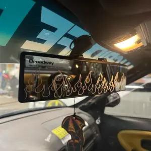 Rear View Mirror Flame Sticker