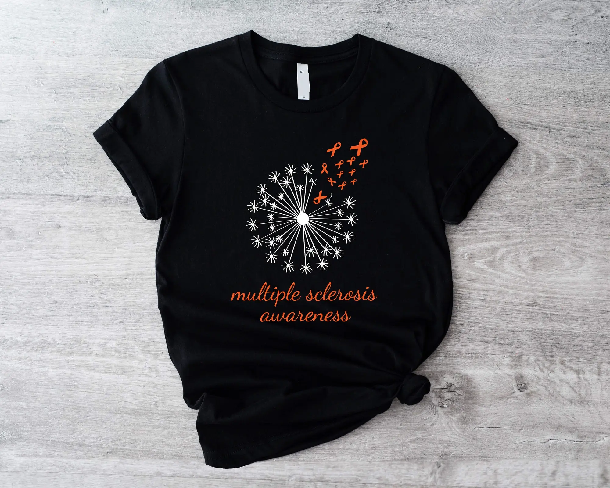 Multiple Sclerosis Awareness Shirt, Orange Ribbon, Chronic Illness MS Warrior Crewneck Sweater, World MS Day Hoodie, Unisex MS Warrior Gift