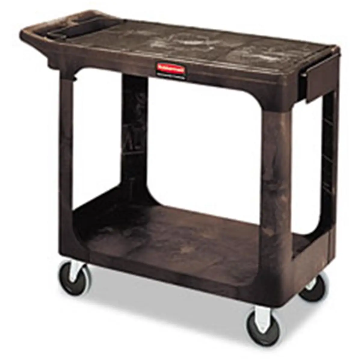 212 MAIN Rubbermaid Commercial 2-Shelf Flat Shelf Utility Cart, 500 lbs Capacity, 19x38x33-1/3 in, Black, Smooth Lightweight Organiser for Reptile & Amphibian Pet Supplies Cleaning