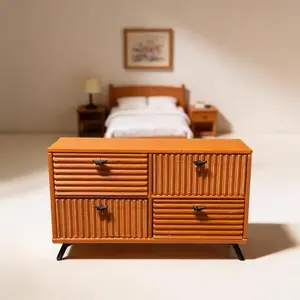 1:12 Scale Two Tone Modern Sideboard with 4 Functional Drawers