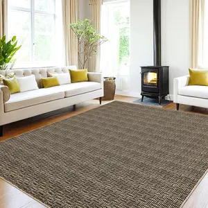 【GARVEE】- Washable Rug 8 x 10 Inches, for Living Room, Rustic and Solid Rug, Large Braided Rug, Farmhouse Rug, Non-Slip, Stain Resistant, for Dining Room,