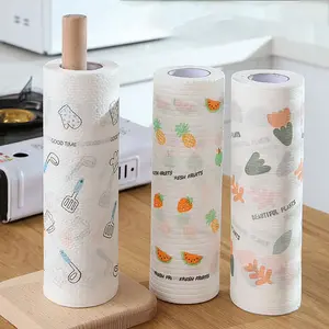 50-piece reusable cleaning cloth roll for kitchen and outdoor cleaning