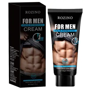 Gentle & Non-irritant Body Hair Removal Cream for Men, Quick & Efficient Hair Removal Cream for Chest, Back, Arm, Legs & Eyebrows, Smooth, Body Hair Remover