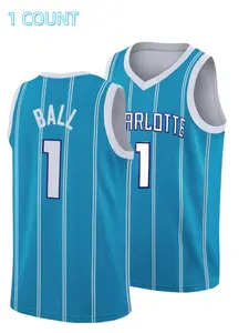 Men's Letter ＆ Number Pattern Basketball Jersey, Casual Breathable Comfortable Sleeveless V Neck Basketball Vest, Basketball Team Uniform for Outdoor Training, Gym Apparel, Workout Top, Sport Jersey, Stylish Jersey