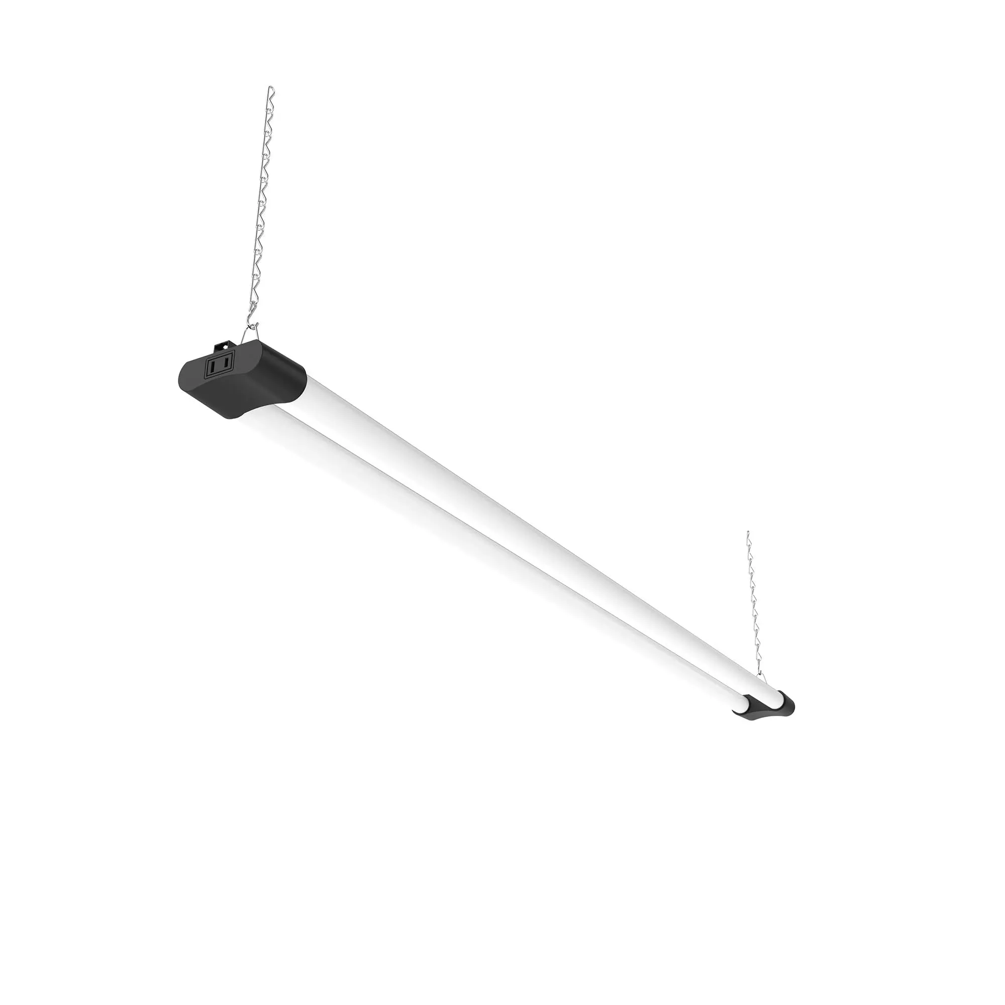 Quarterback 4FT 40W LED Shop Light with Inline Switch Dual Tube Lightweight Daylight White 5000K Surface or Suspension Mount for Garage Workshop Basement