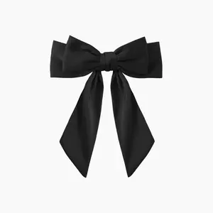 Cider [3 colors, size One Size-One Size] Bow Satin Hair Clip