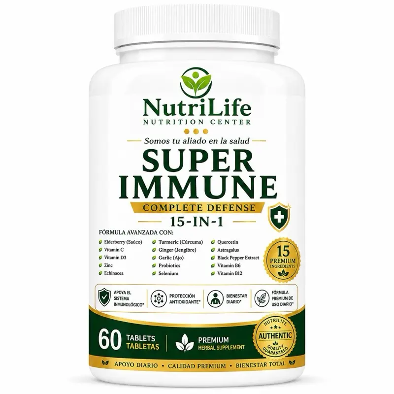 Super Immune Herbal Supplement - Daily Health & Nutrition Support, 60 Capsules, 30-Day Supply