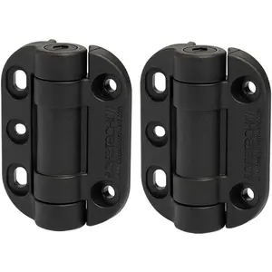 TopKlik Self Closing Gate Hinges | Self-Aligning Heavy Duty Spring Hinges | Adjustable Tension | Pool Safety Hinges | Any Square , Aluminum Gates | Swing Close 90bs SHG-90L Black